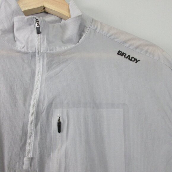 Brady Brand Men's Half Zip Golf Jacket M Grey Pullover Pocket Training Sport - Picture 6 of 10